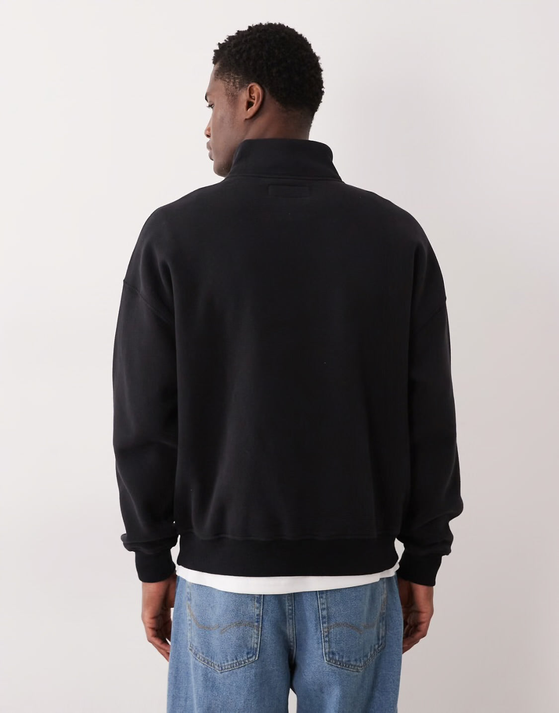 AMICI Black Quarter-Zip Sweatshirt – Winter Collection