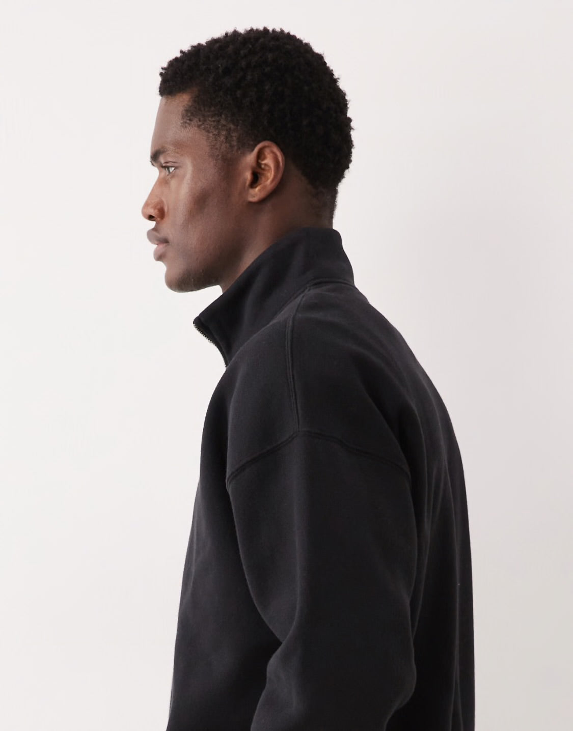 AMICI Black Quarter-Zip Sweatshirt – Winter Collection