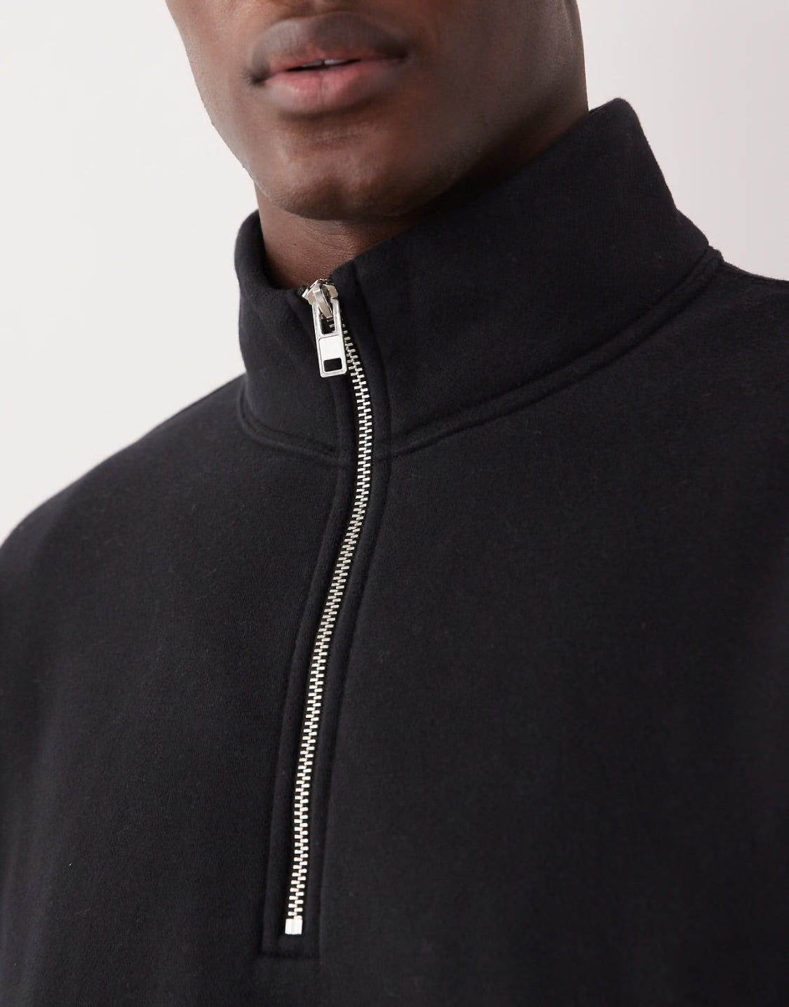 AMICI Black Quarter-Zip Sweatshirt – Winter Collection
