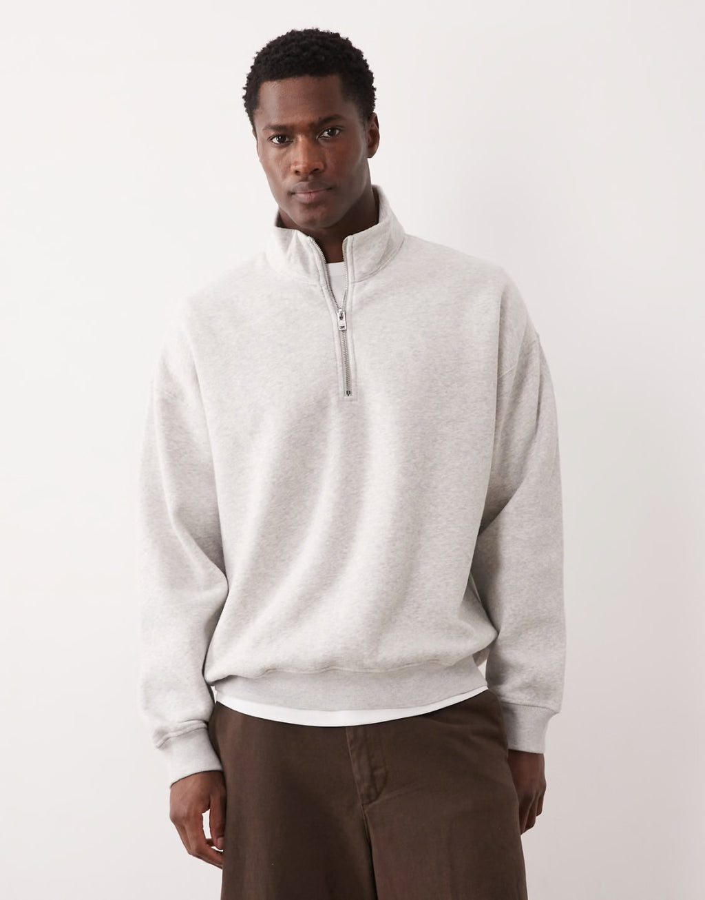 AMICI Off-White Quarter-Zip Sweatshirt – Winter Collection