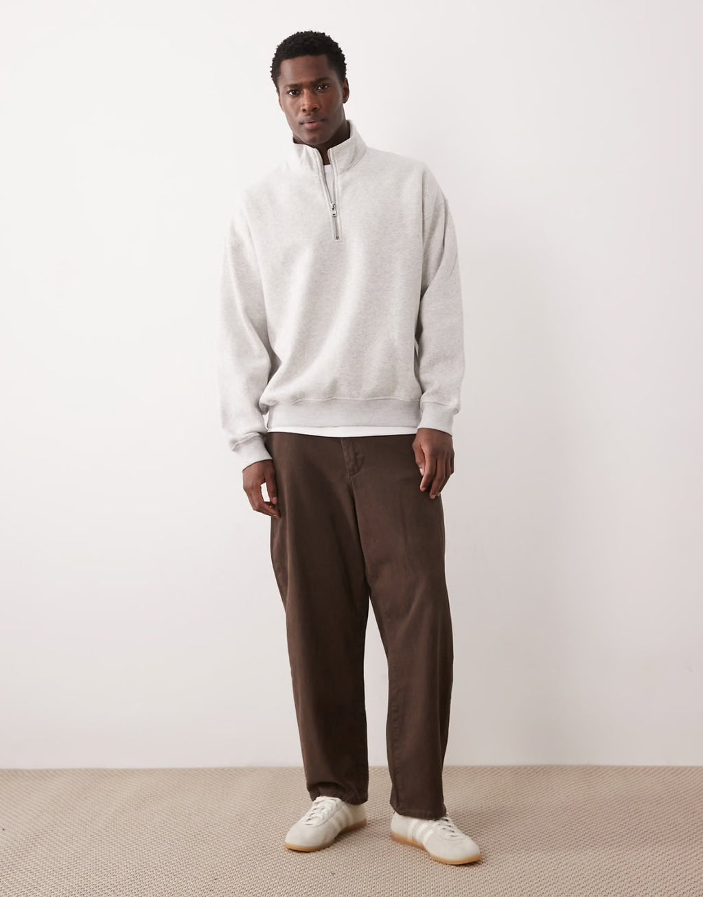 AMICI Off-White Quarter-Zip Sweatshirt – Winter Collection