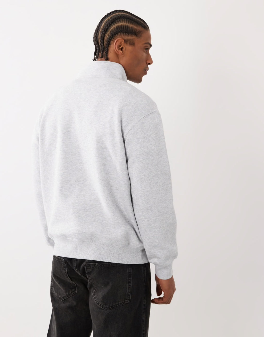 AMICI Grey Quarter-Zip Sweatshirt – Winter Collection