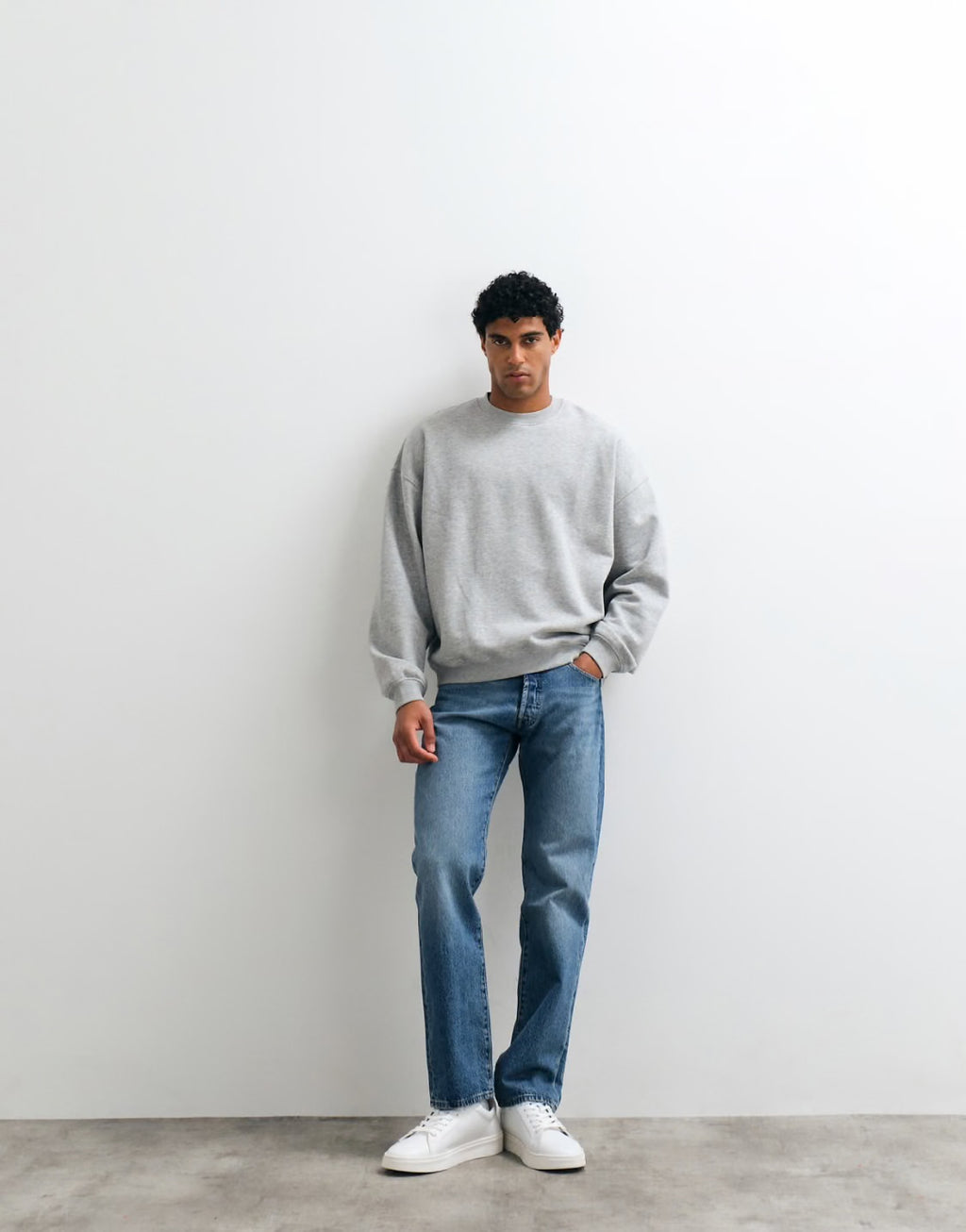 AMICI Grey Crewneck Sweatshirt – Winter Collection