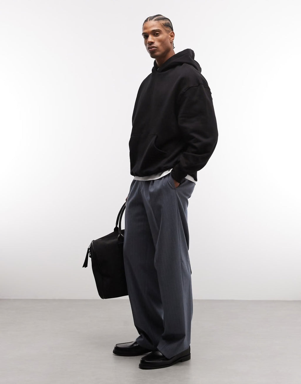 AMICI Black Oversized Hoodie – Winter Collection