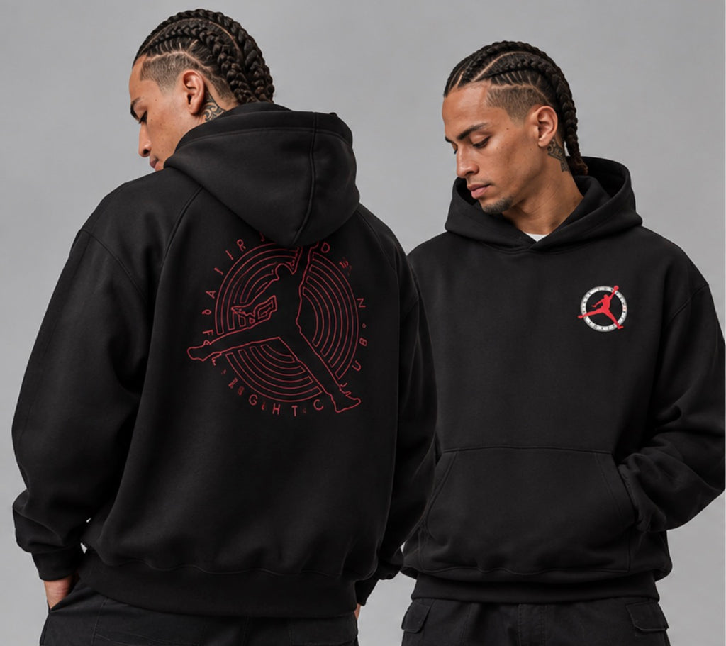 Air Jordan Black & Red Graphic Hoodie – Jordan Flight Collection